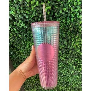 Starbucks Summer 2021 Grid Cup Pink Blue Limited